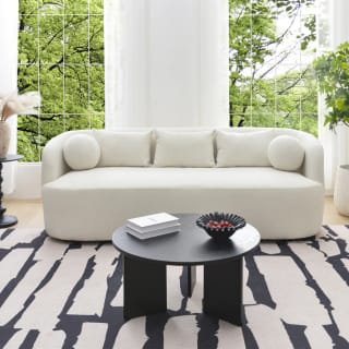 85-Inches Boucle Upholstered Sofa, 3 Deeper Seat loveseat Sherpa Couch