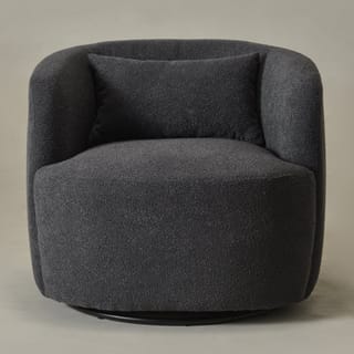 Ashlie Bouclé Swivel Barrel Chair