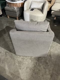 KINWELL Charles Slipcover Swivel Barrel Chair - Gray ($250 Price for 1) photo 3