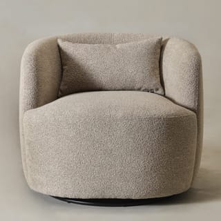 Ashlie Bouclé Swivel Barrel Chair