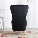 Grey Upholstered Tufted High Wingback Chair