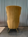 Grey Upholstered Tufted High Wingback Chair