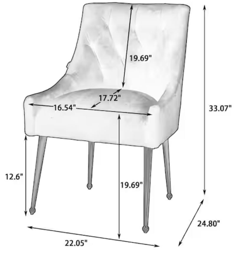 Green Upholstered Dining Office Chair