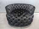 43in Black Swivel Accent Chair Barrel Chair