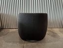 Dark Grey Poly Blend Boucle Fabric Upholstered Swivel Armchair