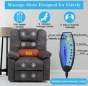Gray Fabric Recliners Powered Lift Chair