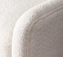 Modern Cream Upholstered Tufted Armchair with 360° Swivel
