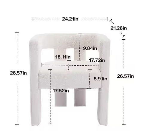 Contemporary Designed Polyester Fabric Upholstered Chair