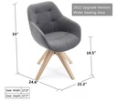Upholstered Swivel Dining Armchair