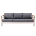 Shore Silver Gray Outdoor Patio Aluminum Sofa