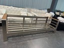 Shore Silver Gray Outdoor Patio Aluminum Sofa