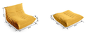 Fabric Lounge Chair Lazy Floor Sofa