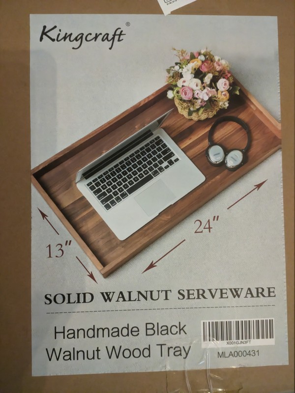 Kingcraft Walnut Large Ottoman Tray (Rectangle, Square)