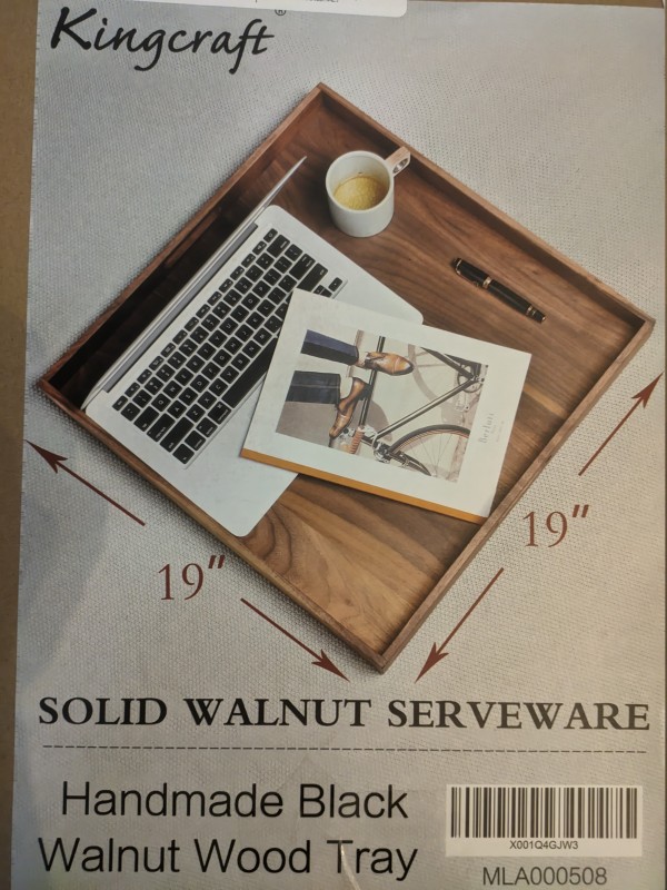 Kingcraft Walnut Large Ottoman Tray (Rectangle, Square)