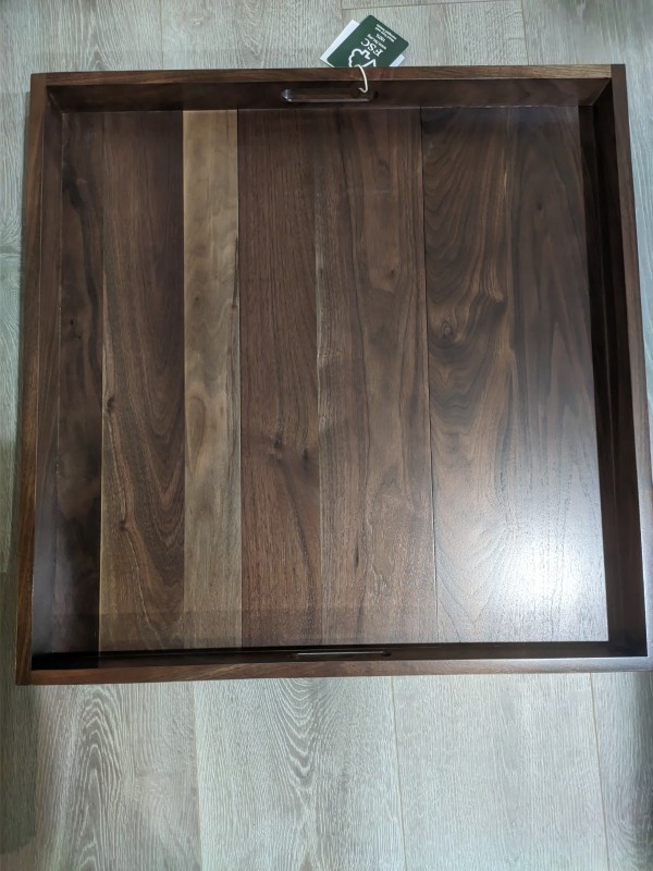 Kingcraft Walnut Large Ottoman Tray (Rectangle, Square)