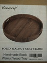 Kingcraft Walnut Large Ottoman Tray (Round)