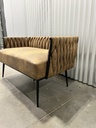 Coffee Color Velvet Accent Sofa