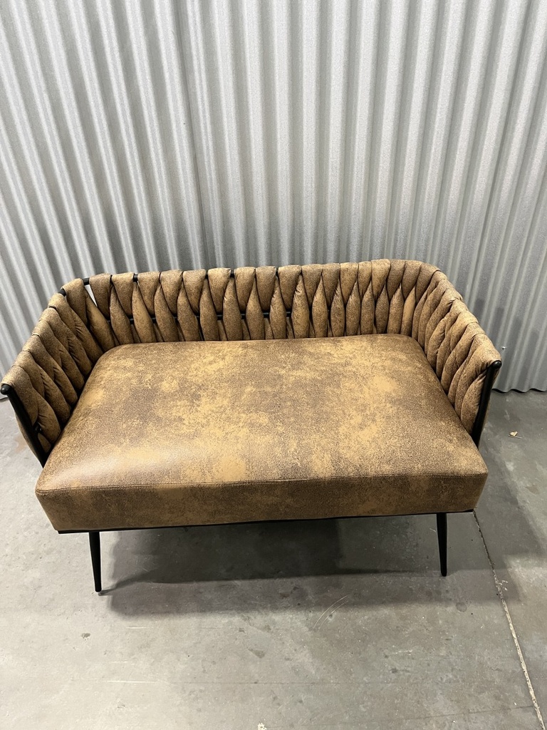 Coffee Color Velvet Accent Sofa