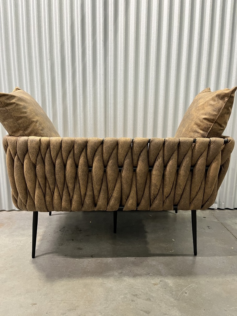 Coffee Color Velvet Accent Sofa