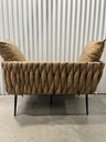 Coffee Color Velvet Accent Sofa