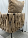Coffee Color Velvet Accent Sofa