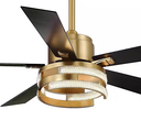 52 in. Integrated LED Indoor Gold Ceiling Fan with Remote Control and Light Kit Included