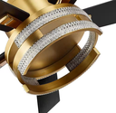 52 in. Integrated LED Indoor Gold Ceiling Fan with Remote Control and Light Kit Included