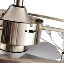 20 in. Indoor Satin Nickel Crystal Ceiling Fan with Remote Control and Light Kit Included