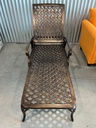 Bronze Metal Adjustable Outdoor Chaise Lounge without cushion