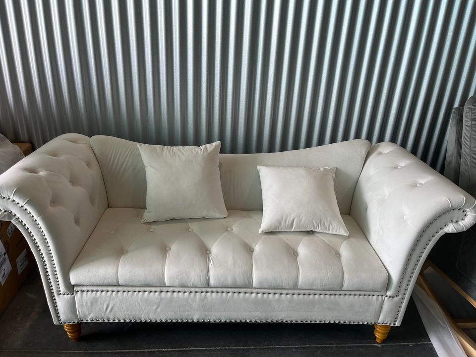 70.86 Velvet Rolled Arm Ottoman Sofa With Storage Seat