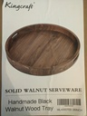Kingcraft Walnut Large Ottoman Tray (Round)