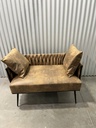 Coffee Color Velvet Accent Sofa