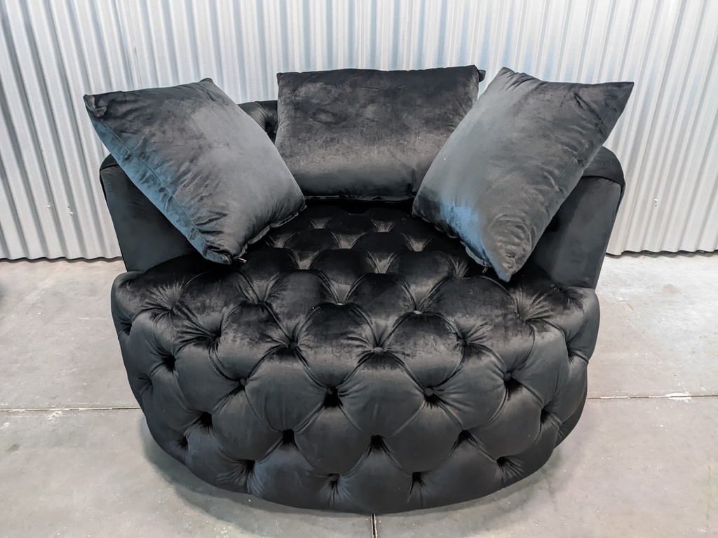43in Velvet Swivel Accent Chair Barrel Chair