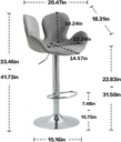 Modern Petal Design Barstools with Backs (Set of 2))