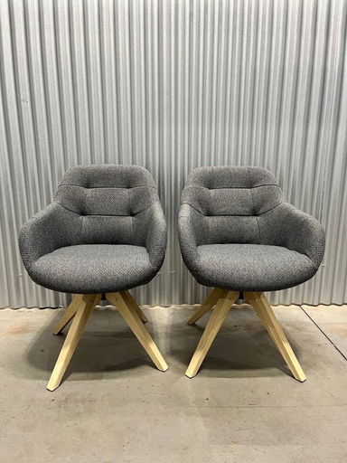 Upholstered Swivel Dining Armchair