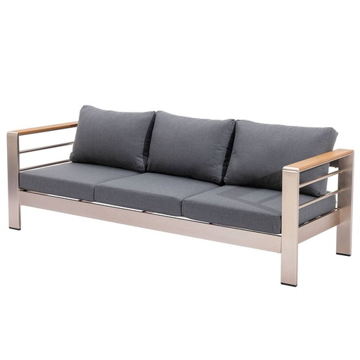 [BSC0049] Shore Silver Gray Outdoor Patio Aluminum Sofa