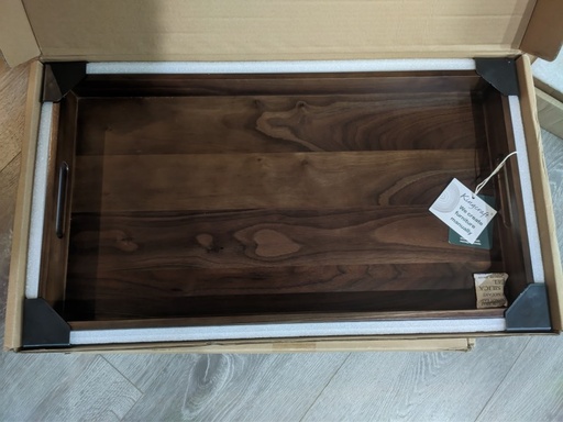 Kingcraft Walnut Large Ottoman Tray (Rectangle, Square)
