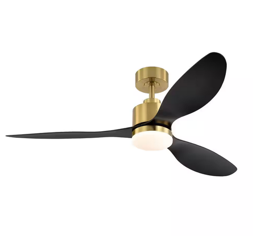 [30007-GD] 52 in. Integrated LED Indoor Gold Ceiling Fans with Light and Remote Control