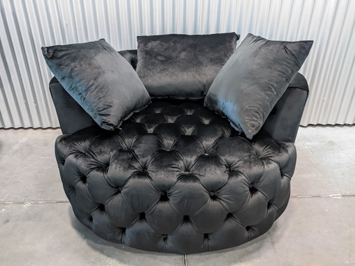 43in Velvet Swivel Accent Chair Barrel Chair