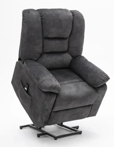 [BC-LIFT-204] Grey Fabric 35in Wide Recliners Powered Lift Chair